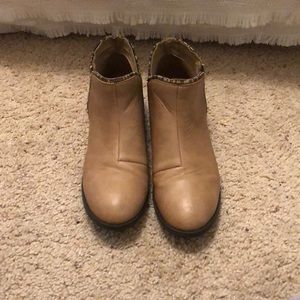 charming charlie’s tan booties size 9
